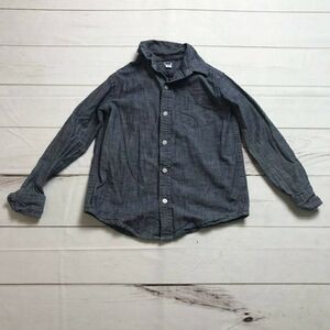 Janie & jack Boys Blue Cotton Long Sleeves Collared Button Front Shirt Size 5